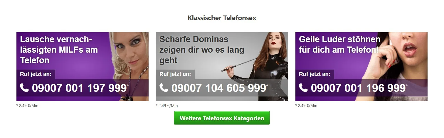 Wähle deine Art von Telefonsex